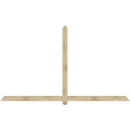 Ekena Millwork Eugene Rough Sawn Timber Gable Bracket, Douglas Fir, 108"W x 63"H x 4"D x 4"F, 14/12 Pitch GBW108X63X0404EUG00RDF